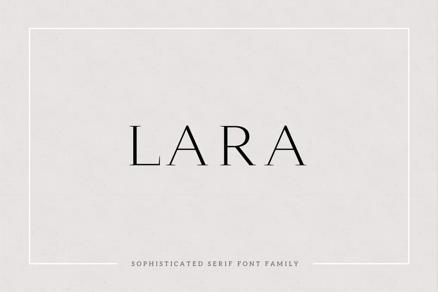 Przykład czcionki Lara